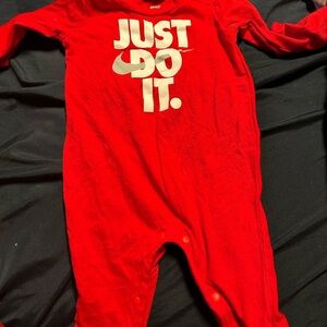 Nike Kids Red Footie One Piece